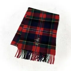 美品 ポロラルフローレン ポロベア チェックマフラー イタリア製 スキー