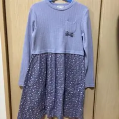 SHOO-LA-RUE 紫色 花柄 ワンピース 長袖 130cm