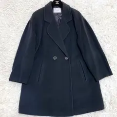 【美品◦カシミヤ100%✨】PINORE ダブルチェスターコート グレー系 XL