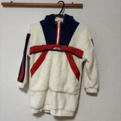 X-girl 130㎝　フリースジャケット フード付き ホワイト