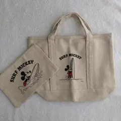 SURF MICKEY トートバッグとポーチのセット