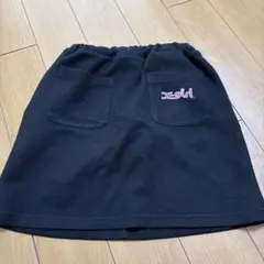 xcgirl 黒スカート ウエストゴム 2ポケット