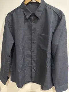 ダークグレー とネイビー長袖シャツ 2点セット