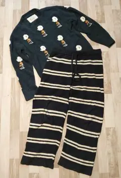 GELATO PIQUE HOMME SNOOPYストライプ柄ルームウェア上下