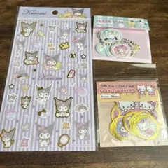 サンリオフレークシール 3セット クロミ キティちゃん ポチャッコ シナモン