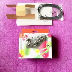 プロコン 純正 スプラトゥーン2エディション t5Z-7【箱,充電ケーブル付き】