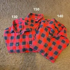 ユニクロ　長袖シャツ　130.140.150 3枚セット