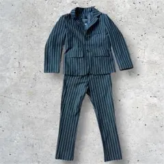 93. ストライプスーツ ブラック　フォーマル　入園卒園　入学卒業　110
