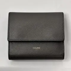 CELINE レザー 三つ折り財布 グレー