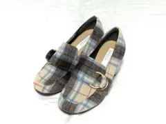 未使用　nuovo ハイヒールパンプス　チェック柄　M