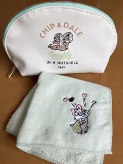 【新品・未使用】チップ＆デール ポーチ ミニタオル セット