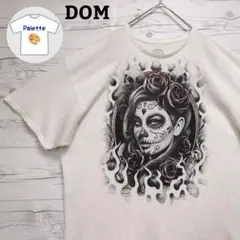 DOM カラベラ メキシカン スカル髑髏 薔薇 タトゥーアート 海外古着 2XL