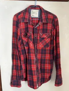 AMERICAN EAGLE OUTFITTERS ネルシャツ L/G 赤黒