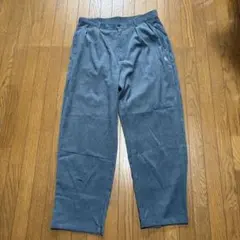 グレー ワイドパンツ コーデュロイ風（春夏用）