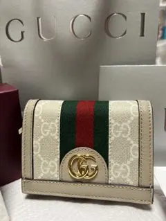 極美品✨GUCCI グッチ オフィディア 財布 マーモント GG柄 アイボリー GUCCI（グッチ） 二つ折り財布 GGマーモント パイソン マルチカラー