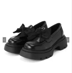 GRLリボン厚底レザーローファー　ci499
