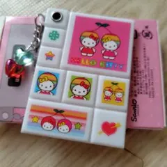 サンリオ　シークレットタイルシール風ミニミラー キティ＆ミミィ（さくらんぼ）