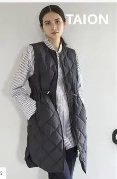 【新品同様】TAION UNFIRO ブラック ダウンベスト　Ｍ〜L
