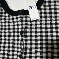 GU チェック柄カーディガン Mサイズ　新品未使用タグ付