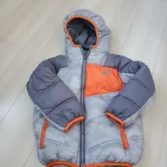 SNOZUフード付きコート サイズ5 グレーオレンジ