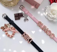 【オーダー】イニシャル　アルファベット　レザーブレスレット　量産型　推し活