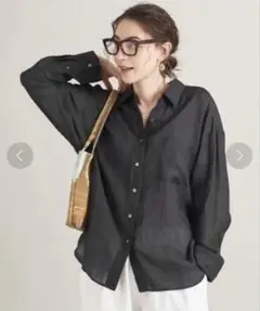 BEAUTY&YOUTH UNITED ARROWS 黒リネン長袖シャツ