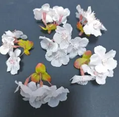造花 アートフラワー 桜 花びら パーツ　6個　花32mm 4個6cm