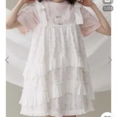 merry jenny floralフレアミニワンピース ピンク