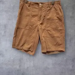 a813【アーバンリサーチドアーズ】ハーフパンツ　コーデュロイ キャメル