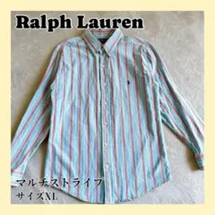 Ralph Lauren Blake ストライプシャツ XL マルチカラー 春色