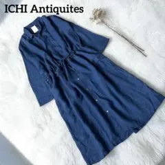 本日のみ⤵︎*イチアンティークス*カディコットン*ピンタック草木染めワンピース 本日のみ⤵︎*イチアンティークス*カディコットン*ピンタック草木染め