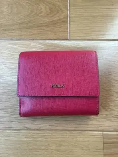 FURLA 三つ折り財布 レッド系