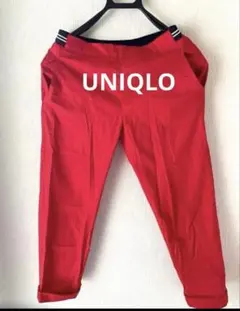 UNIQLO パンツ　カラーパンツ　Sサイズ　赤　レッド　ウエストゴム　ポケットのサムネイル