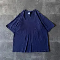 90s OLD NAVY ポケットTシャツ XL相当 無地 ネイビー A307のサムネイル
