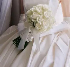 ウェディンググローブ サテン製 白 （タカミブライダル）