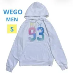 WEGO カラフルロゴパーカー 裏起毛 白 メンズ Sサイズ