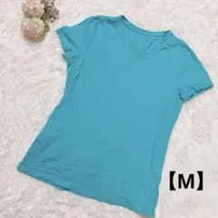即購入OK✨Faded Glory 【M】ターコイズ Vネック Tシャツ