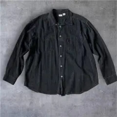 90s リーバイス Levi's デニムシャツ 長袖 ブラック XXL