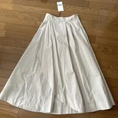 ZARA ベージュ プリーツロングスカート XS