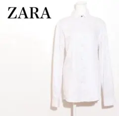 ★美品★ ZARA ザラ 長袖シャツ 小花柄　綿100％　スリムフィット