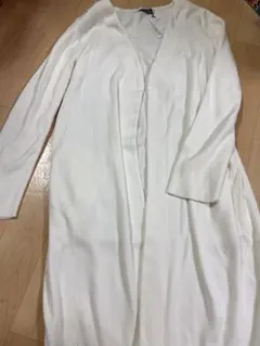 オフホワイト 長袖カーディガン M