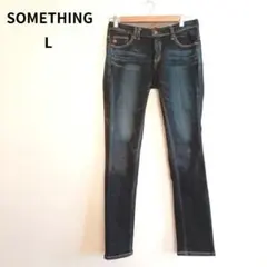SOMETHING デニムパンツ インディゴ Lサイズ