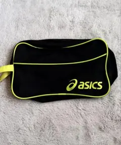 イ*ト様 【美品】asics アシックス シューズケース シューズバッグ 黒 蛍