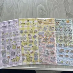 【新品】　ポケモン　ポケピース　シール　４点セット　まとめ売り　セリア
