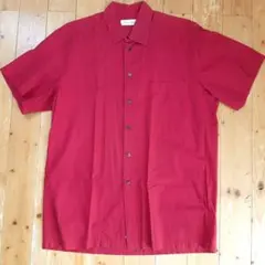 美品 Christian Dior 赤 チェック柄 半袖シャツ M