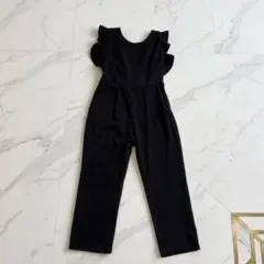 フリルスリーブ オールインワン ブラックのサムネイル