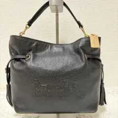 【極美品】COACH フリンジ ショルダーバッグ ホースロゴ レザー CA213