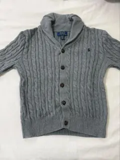 現行品】ポロラルフローレン ハーフジップ ケーブルニット グレー M
