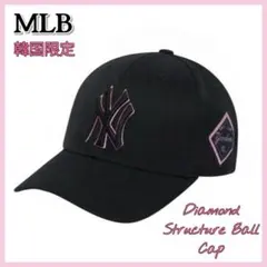 韓国限定】MLB Korea NYヤンキース ブラック ピンク キャップ - メルカリ