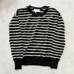 【送料込み】未使用美品LAKOLEボーダー長袖ニットセーター(レディースS)
